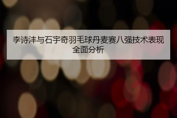 李诗沣与石宇奇羽毛球丹麦赛八强技术表现全面分析